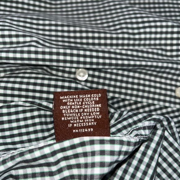 Tailorbyrd Button Down Shirt Adult Large Men White Green Grey Plaid EUC - Picture 6 of 7